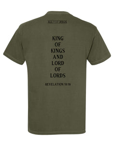 Military Green 'All Hail King Jesus' Tee