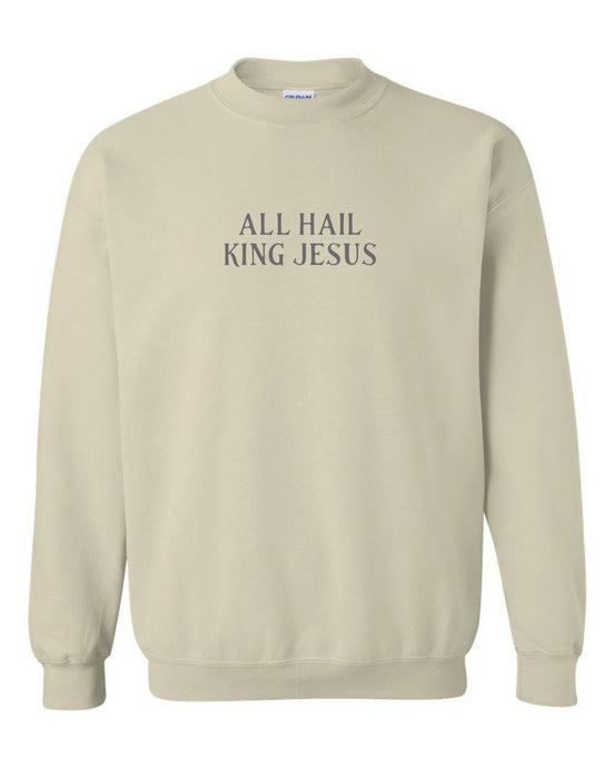 Sand 'All Hail King Jesus' Crewneck