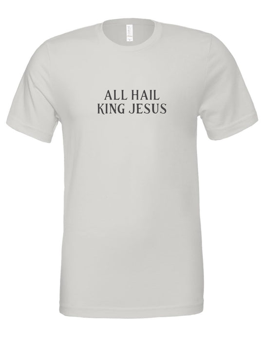 Light Gray 'All Hail King Jesus' Tee