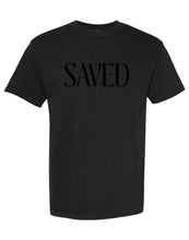 Load image into Gallery viewer, Black 'Saved' Tee