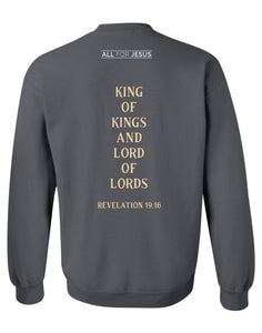 Charcoal 'All Hail King Jesus' Crewneck